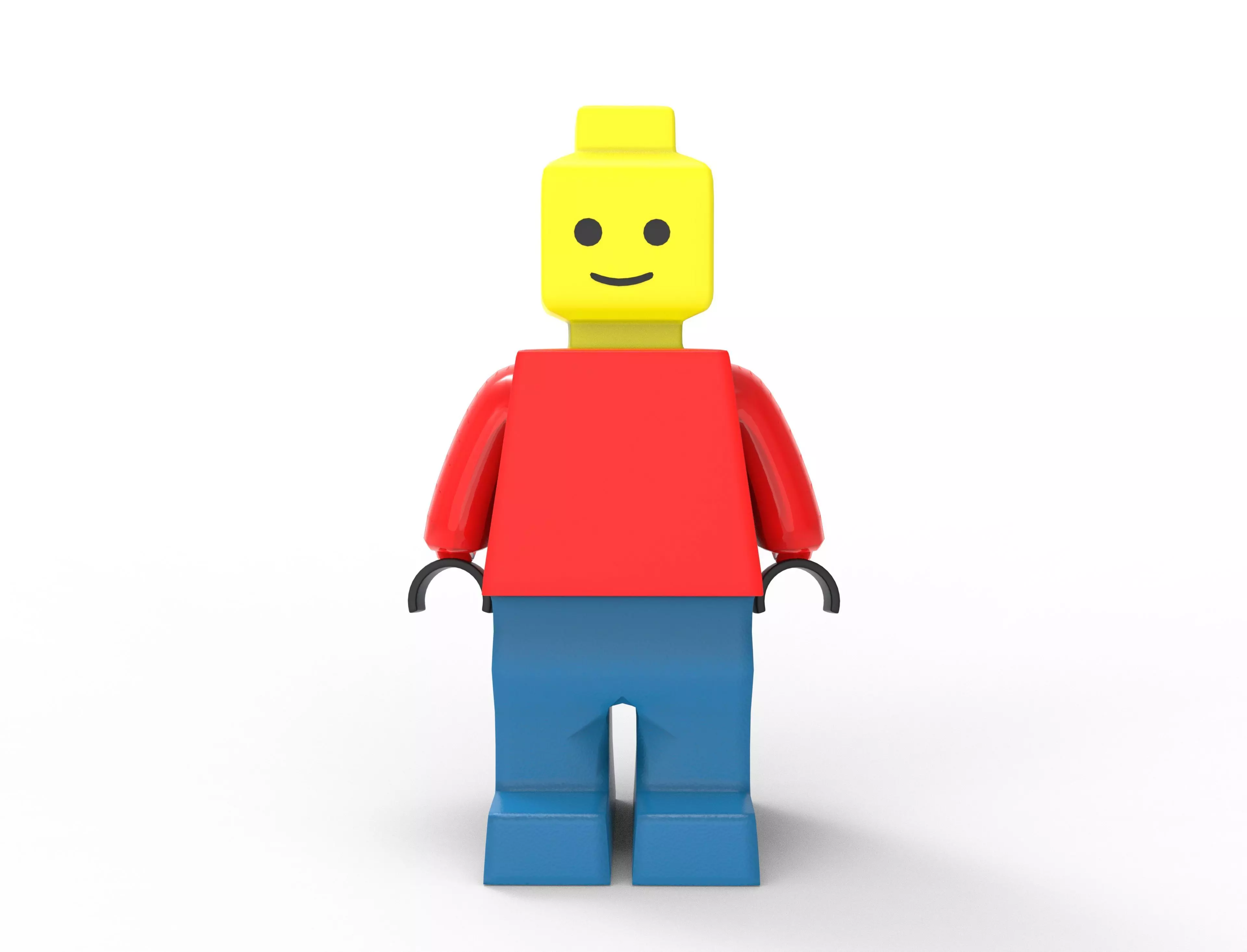 lego man Low-poly 3D model_0