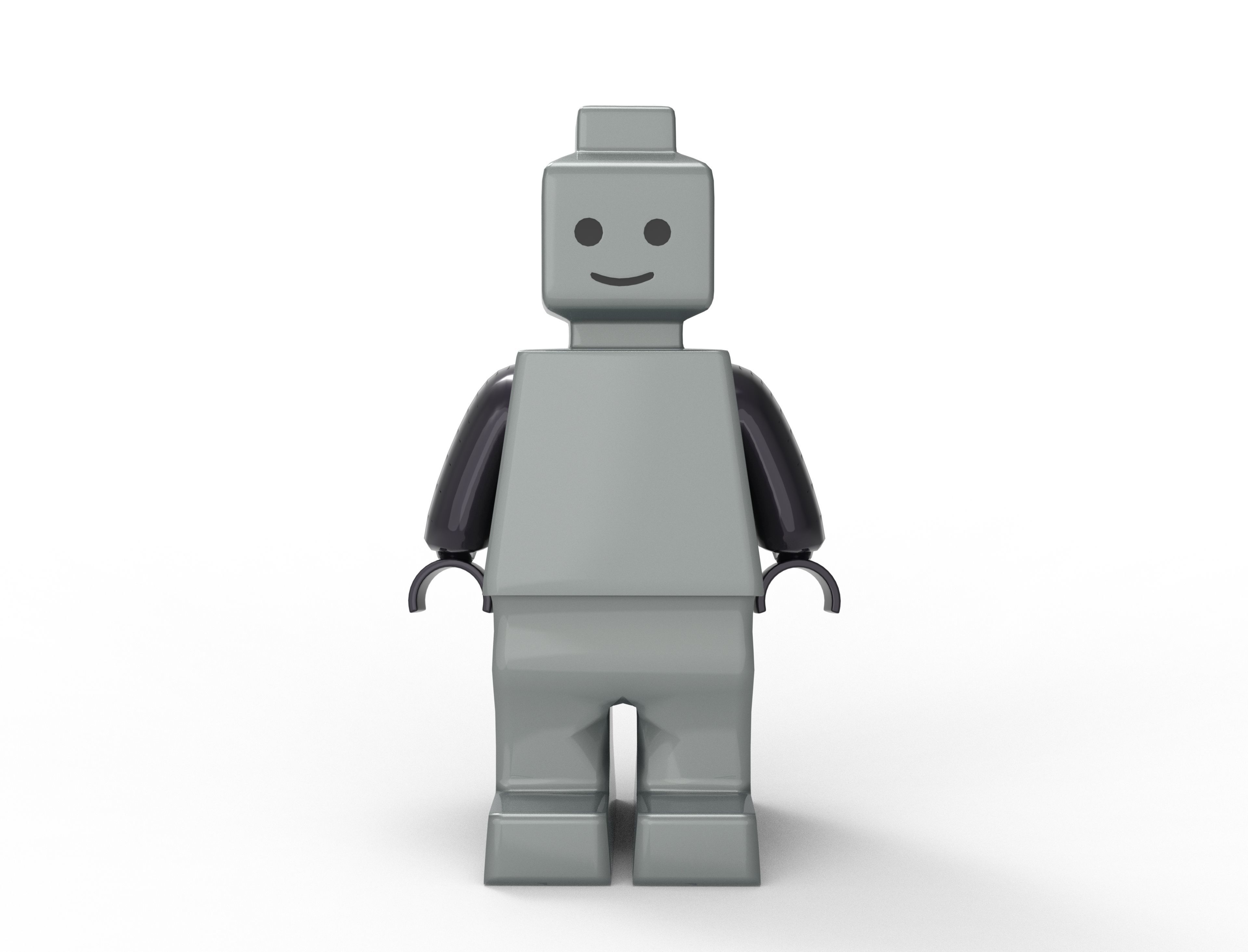 lego man Low-poly 3D model_3