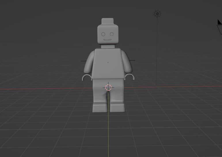 lego man Low-poly 3D model_6