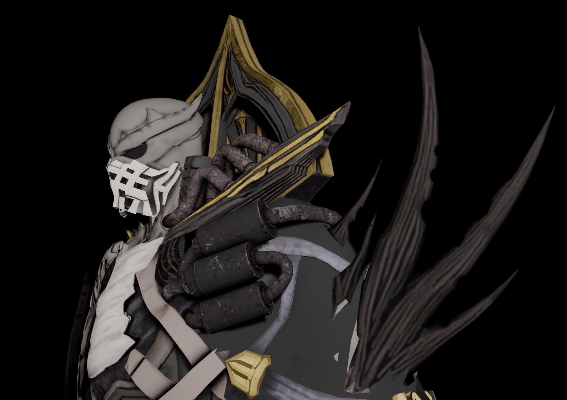 Blackdeath dota character art 3D model_1