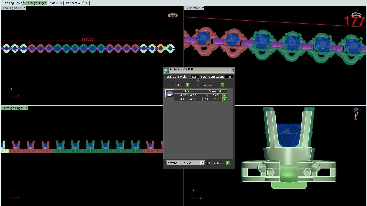 Bracelet rainbow colored necklace 3D print model_1