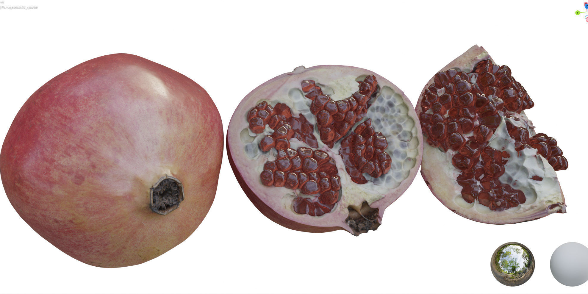 4k scanned Pomegranate 02 3D model_15