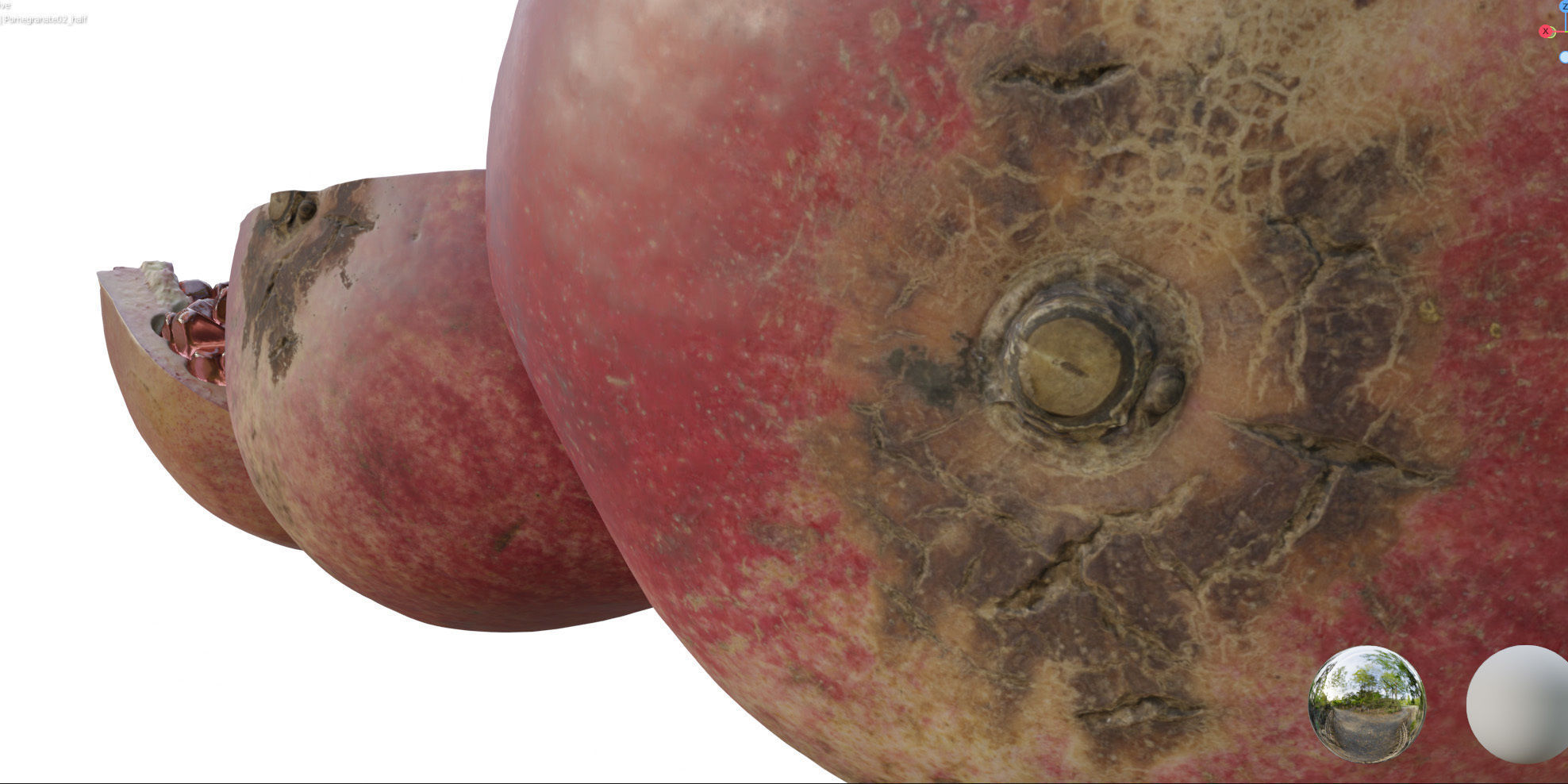 4k scanned Pomegranate 02 3D model_20