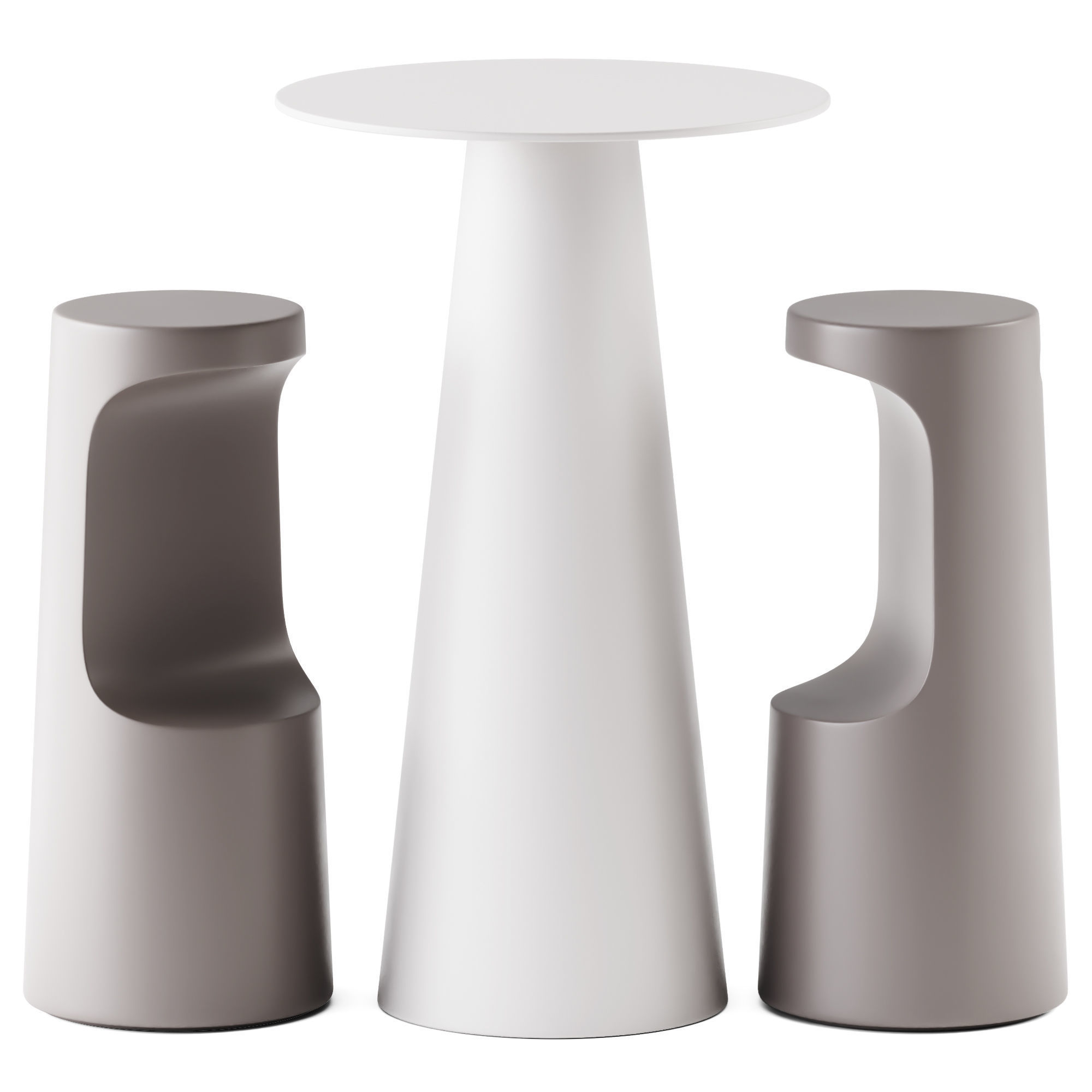 Fura Stool and Table by Plust 3D model_1