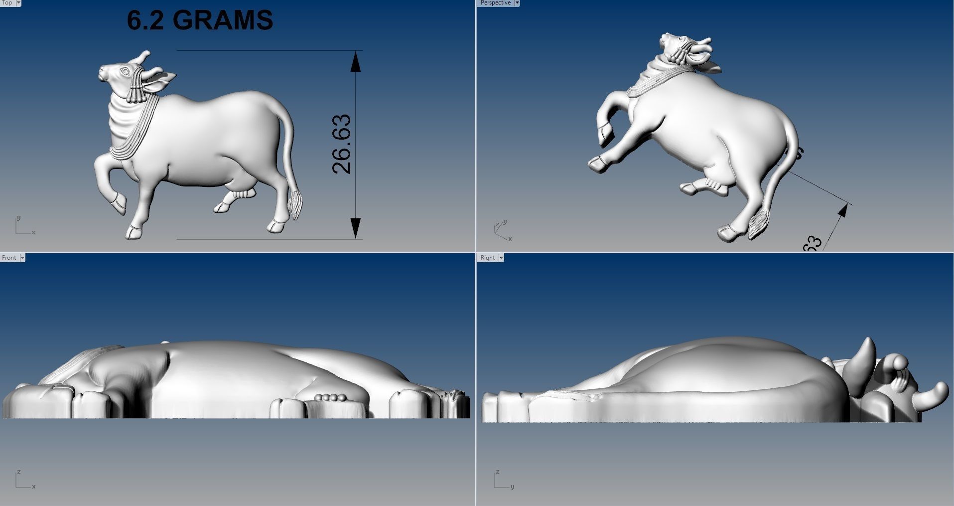 COW PENDENT 3D print model_9