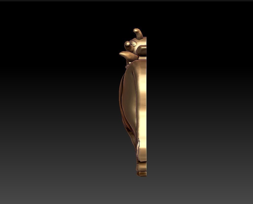 COW PENDENT 3D print model_2