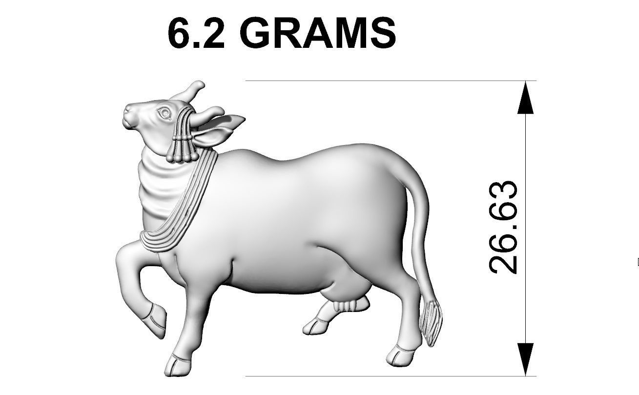 COW PENDENT 3D print model_6