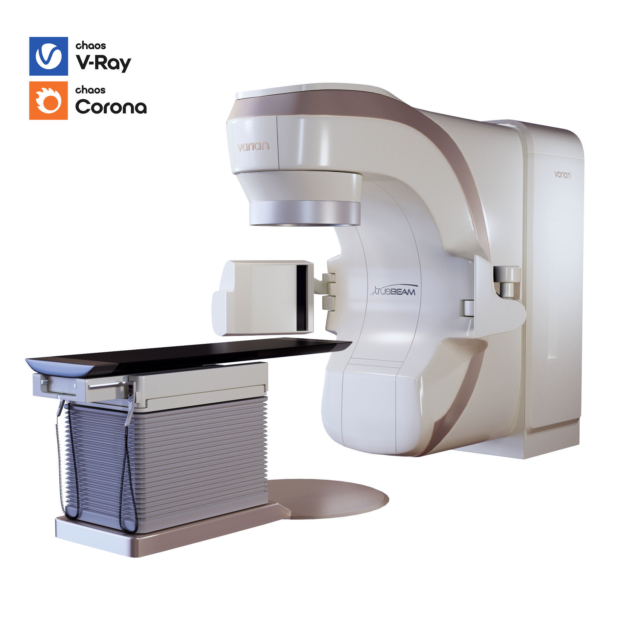 Varian Truebeam radiotherapy unit 3D model_1