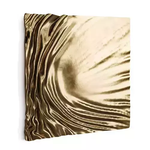 Waved metal panel art 3D model