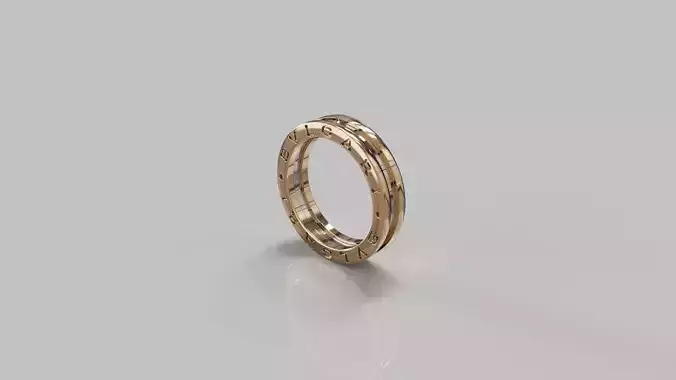 Set of Bvlgari thin rings 