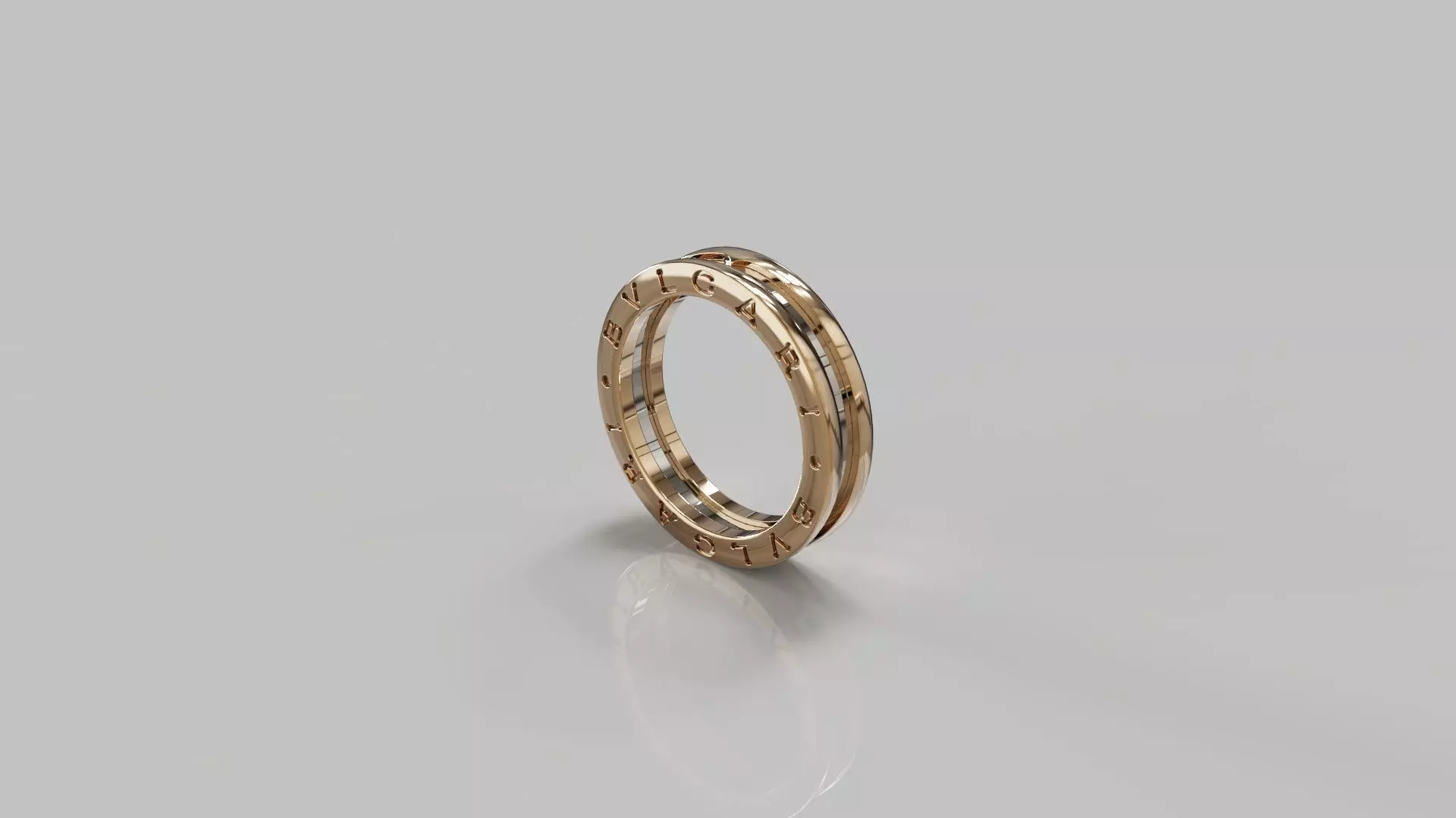 Set of Bvlgari thin rings 3D print model_0