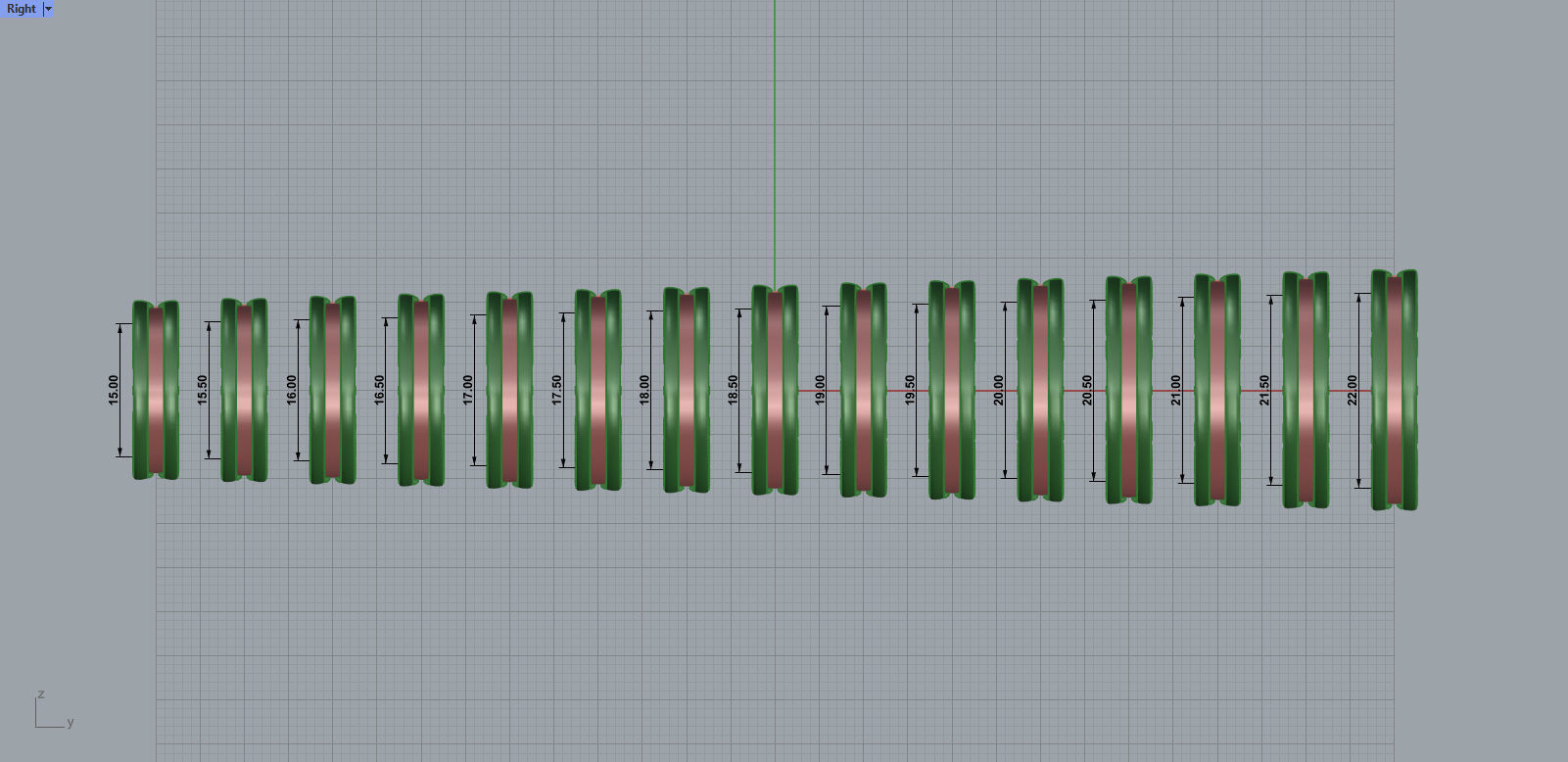 Set of Bvlgari thin rings 3D print model_14