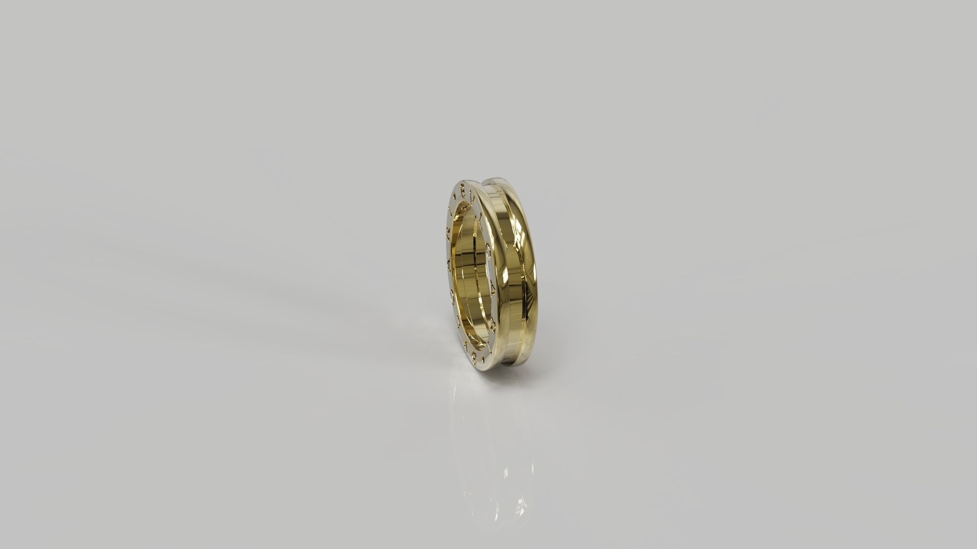 Set of Bvlgari thin rings 3D print model_12