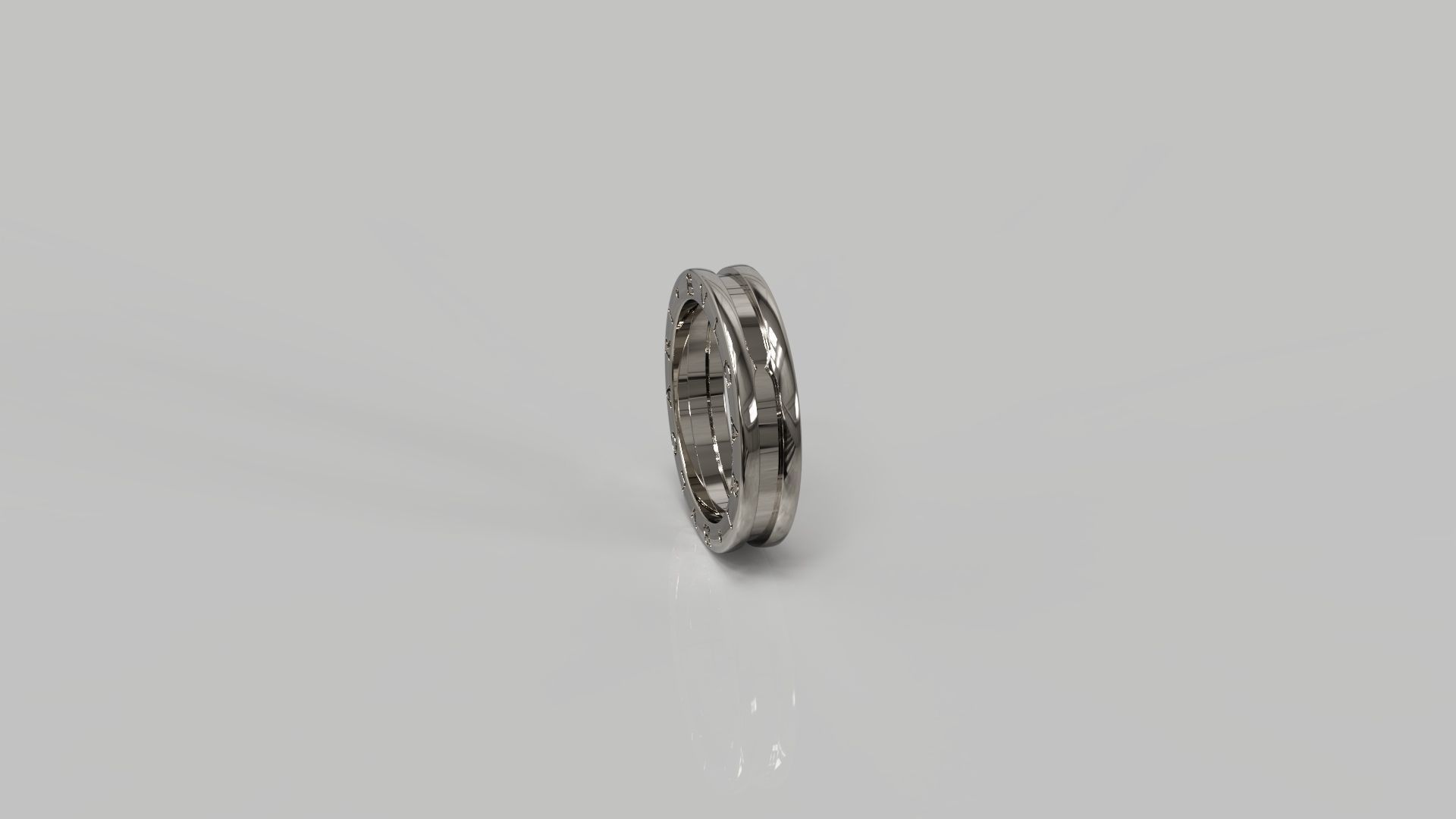 Set of Bvlgari thin rings 3D print model_10
