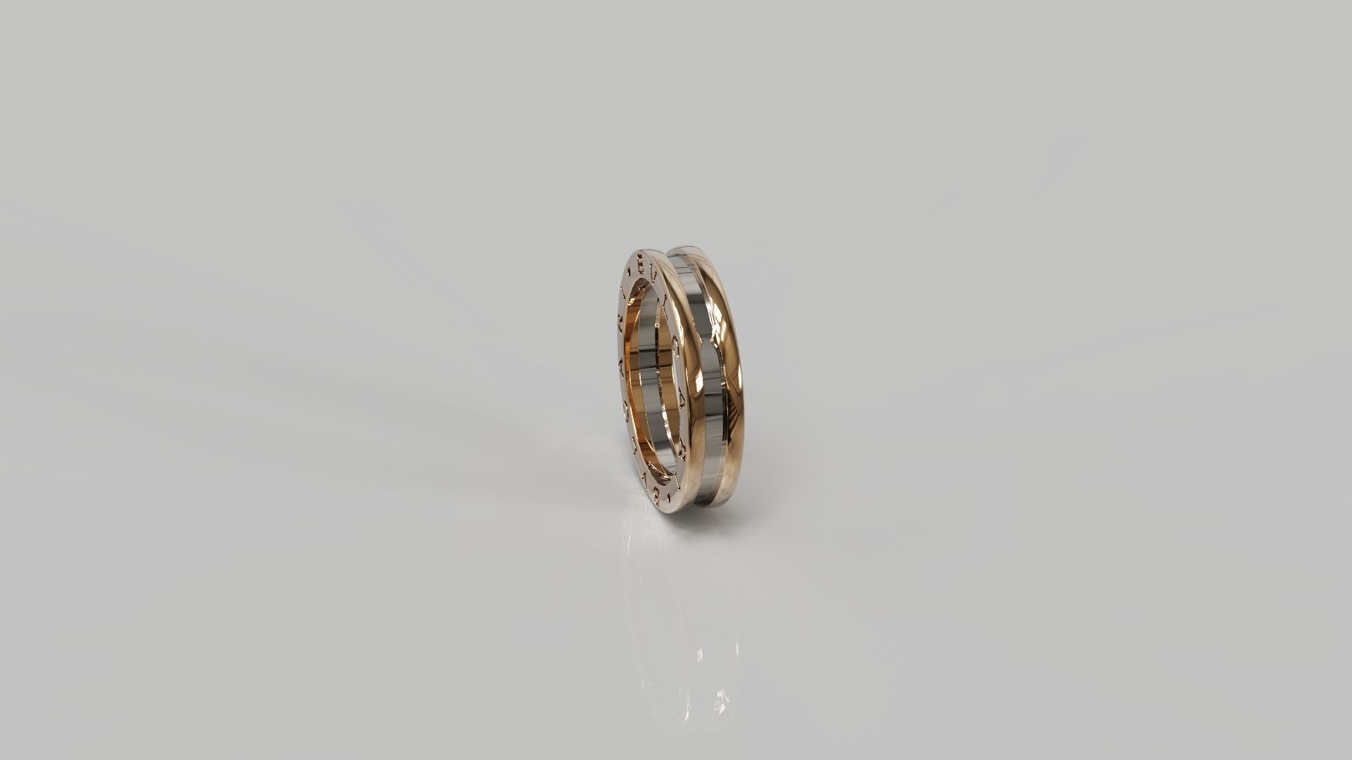 Set of Bvlgari thin rings 3D print model_8
