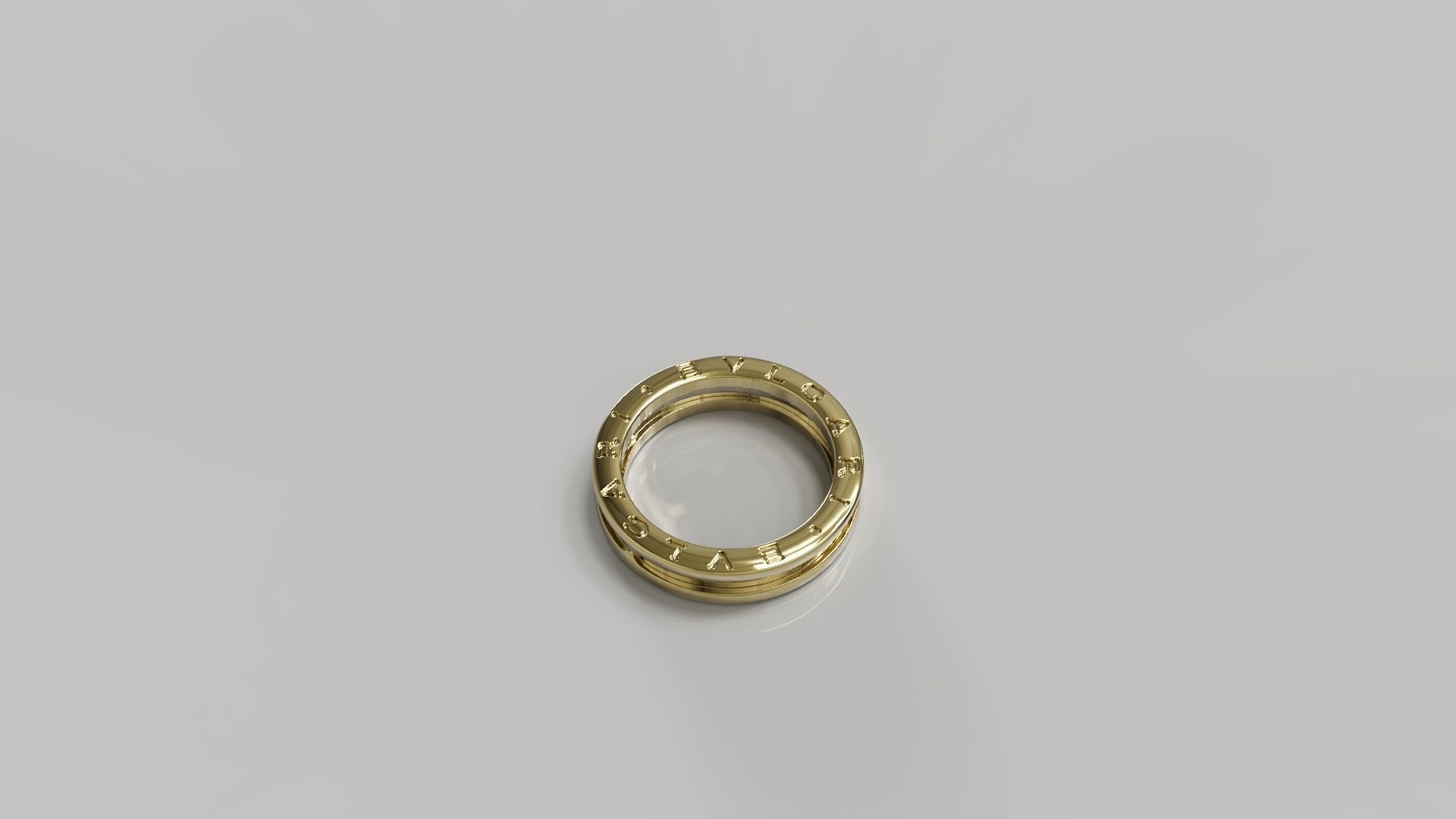Set of Bvlgari thin rings 3D print model_5