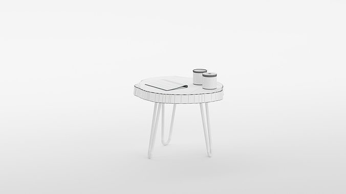 Coffee Table Sets Collection 3D model 4