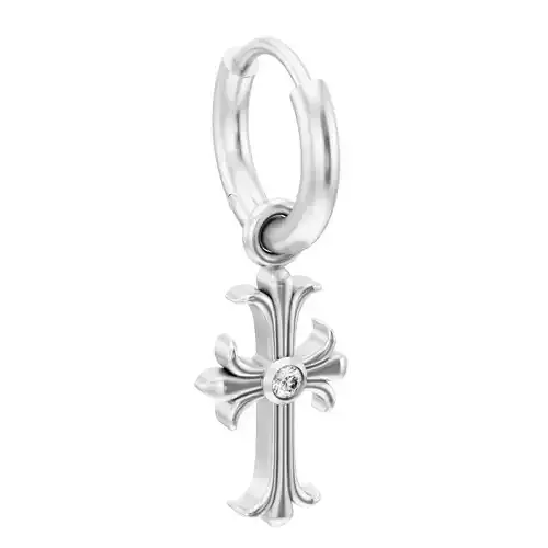 Single earring cross