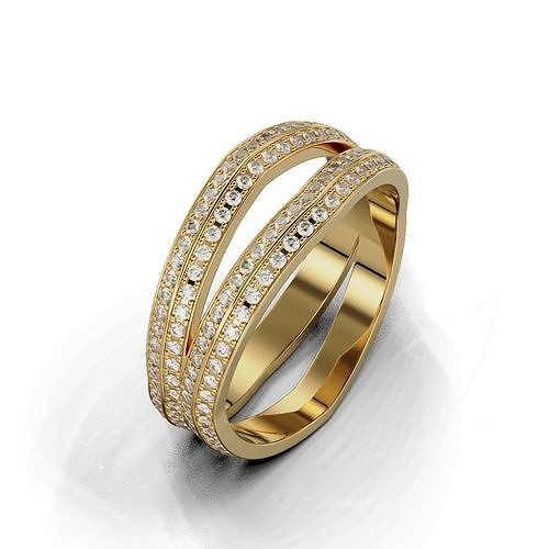 Pave Rings Woman 8 3D print model