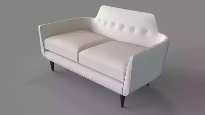 Gia Button Tufted Loveseat Tahoe Powder Smoke Legs