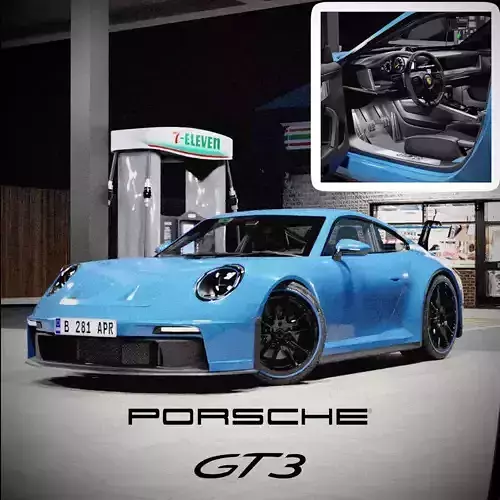 Porsche 911 Gt 3 Touring 3D model