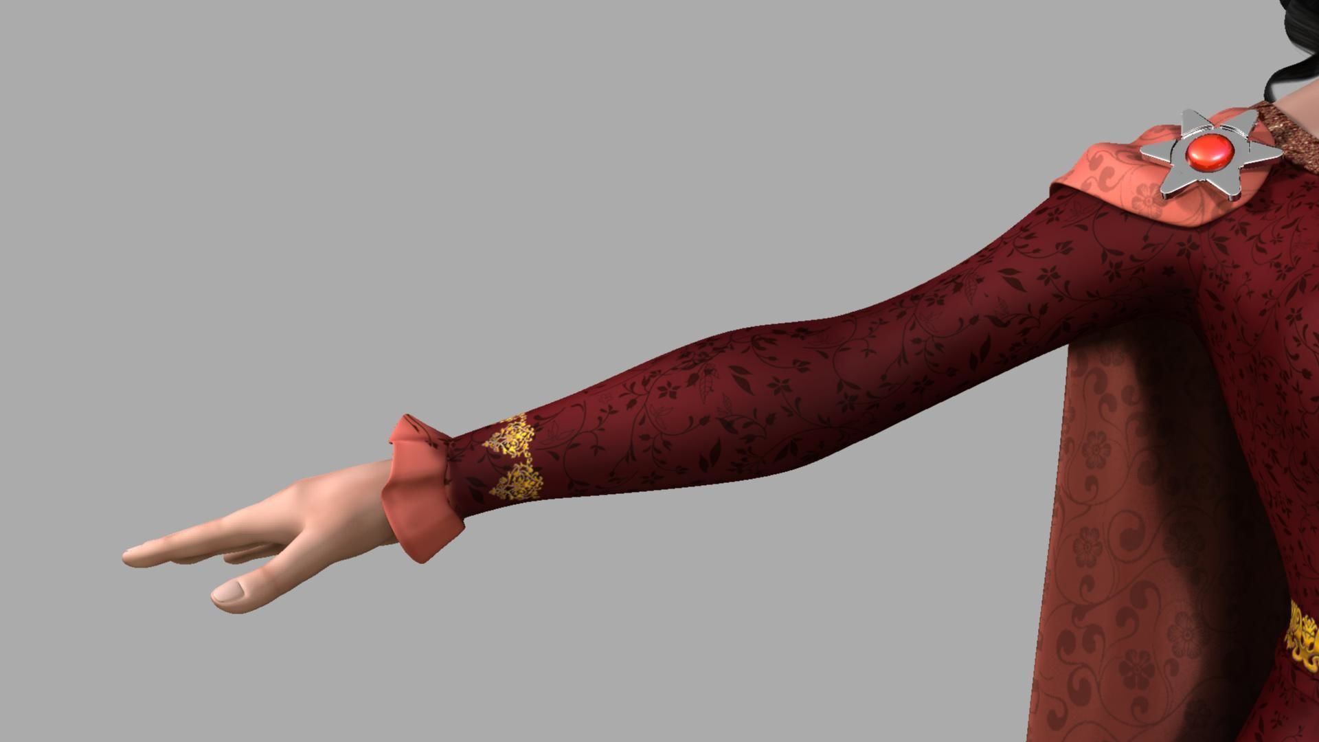 Queen woman wearing crown 3D model_13