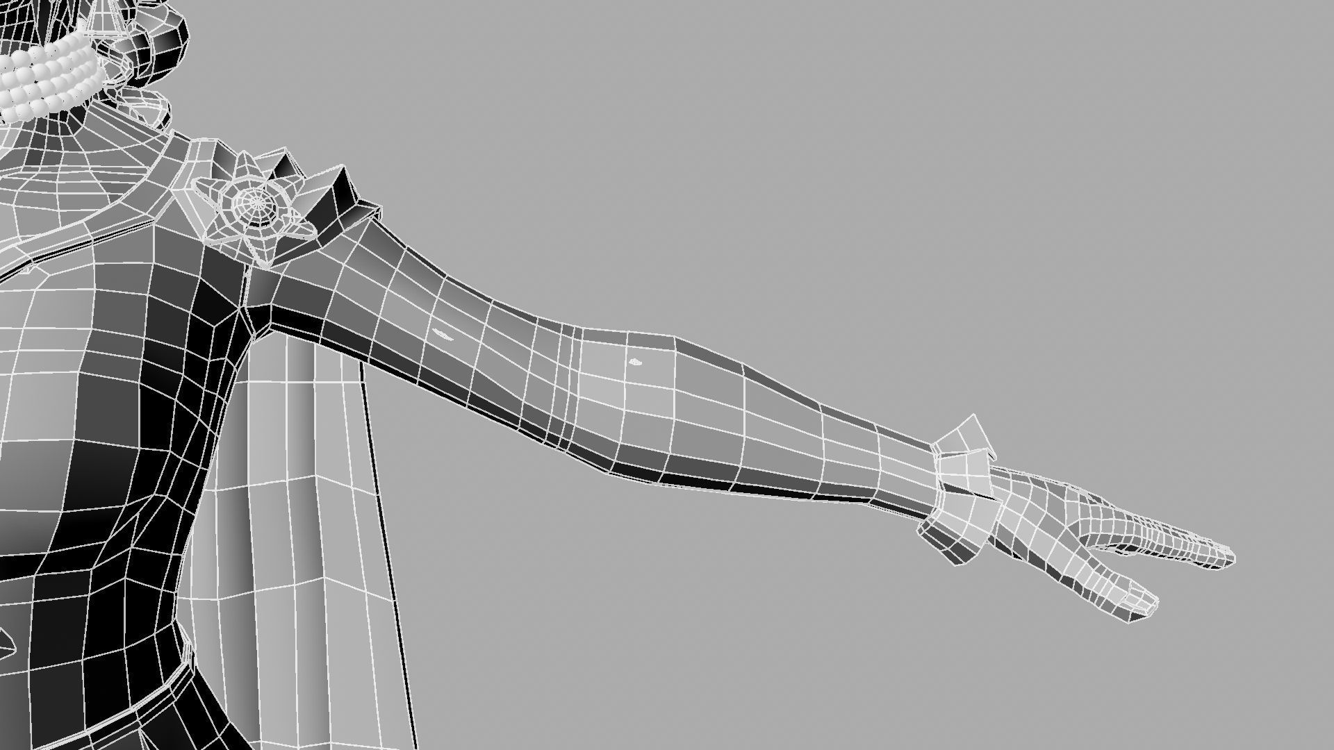 Queen woman wearing crown 3D model_41