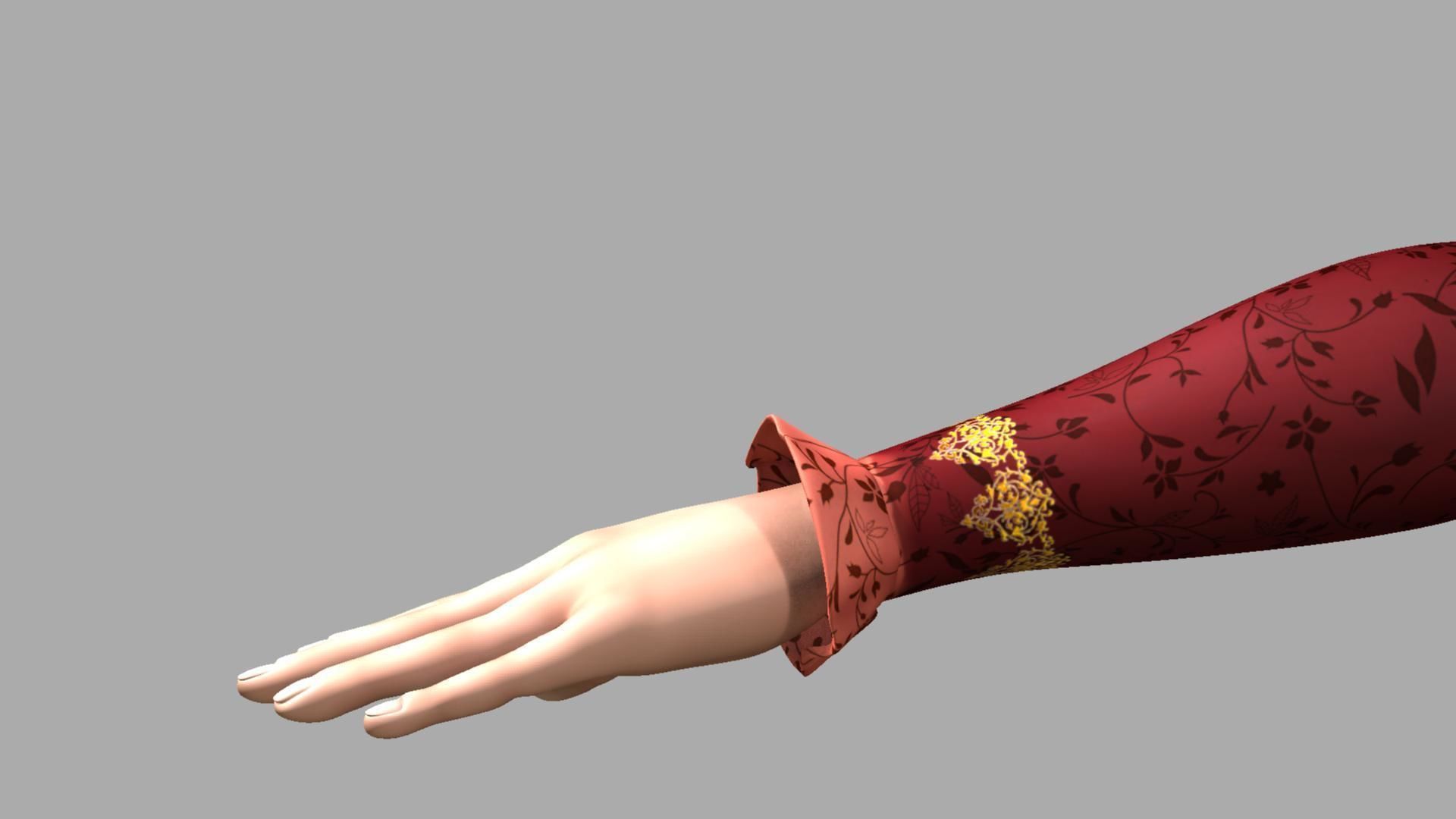 Queen woman wearing crown 3D model_18