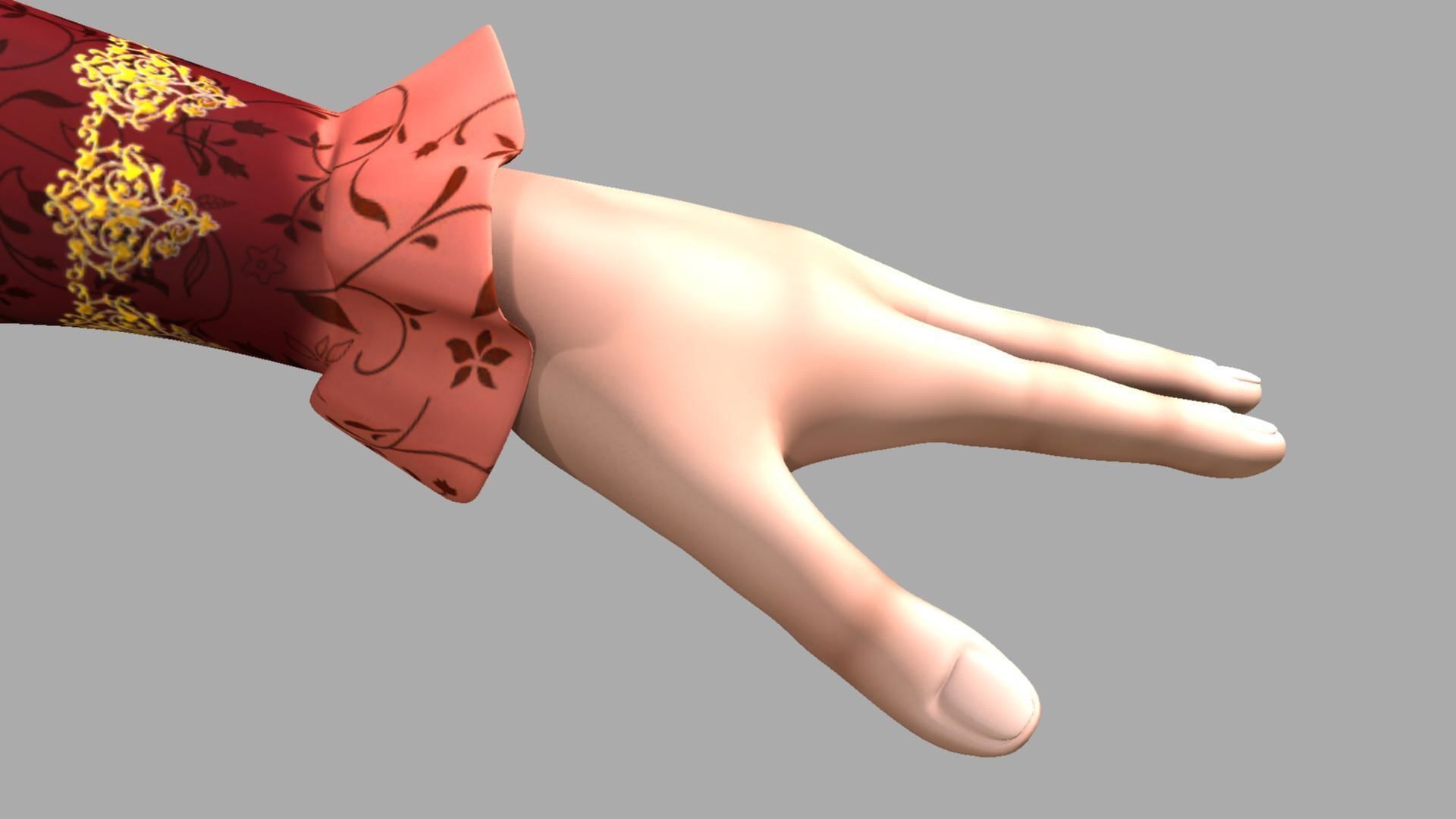 Queen woman wearing crown 3D model_16