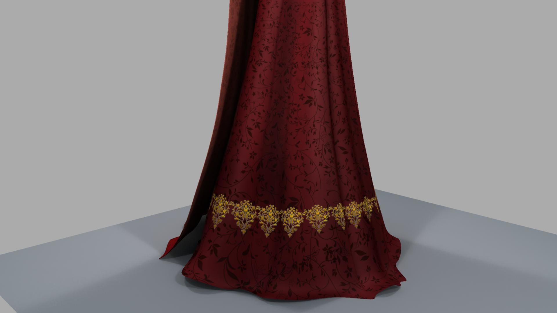 Queen woman wearing crown 3D model_6
