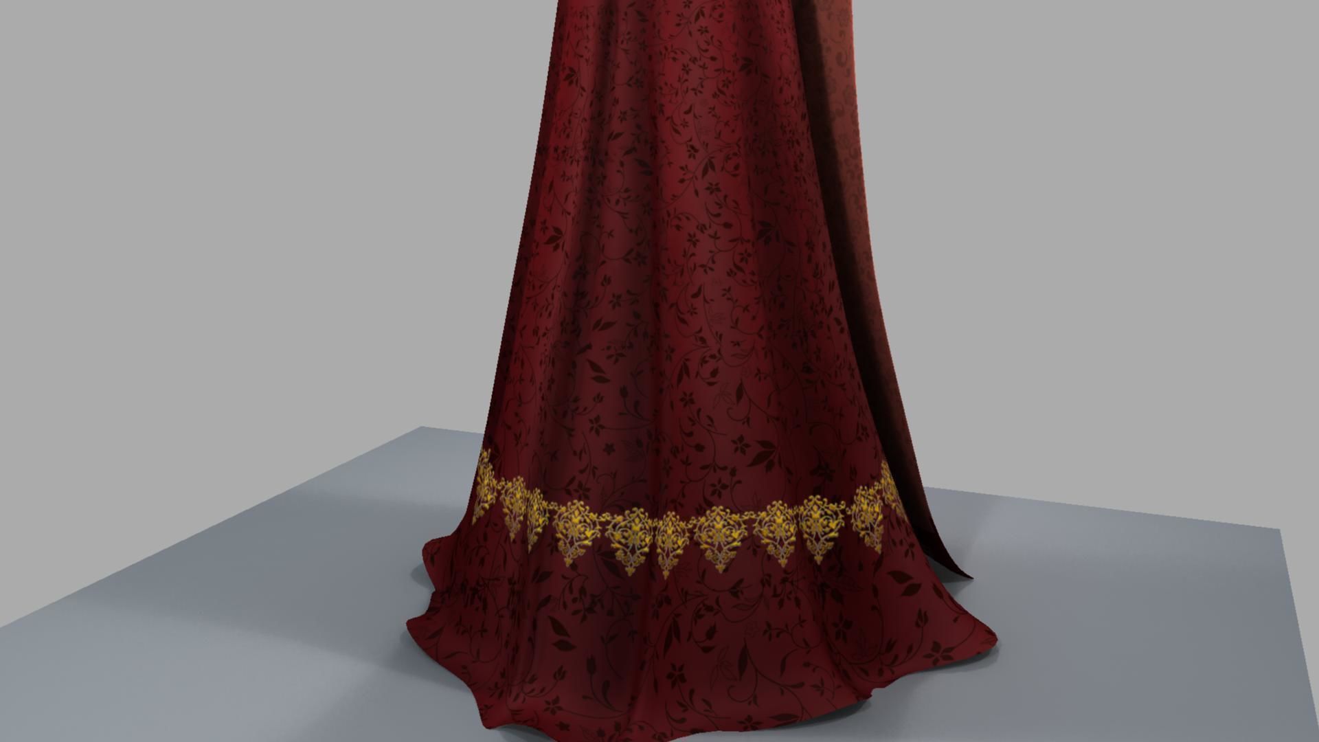 Queen woman wearing crown 3D model_7