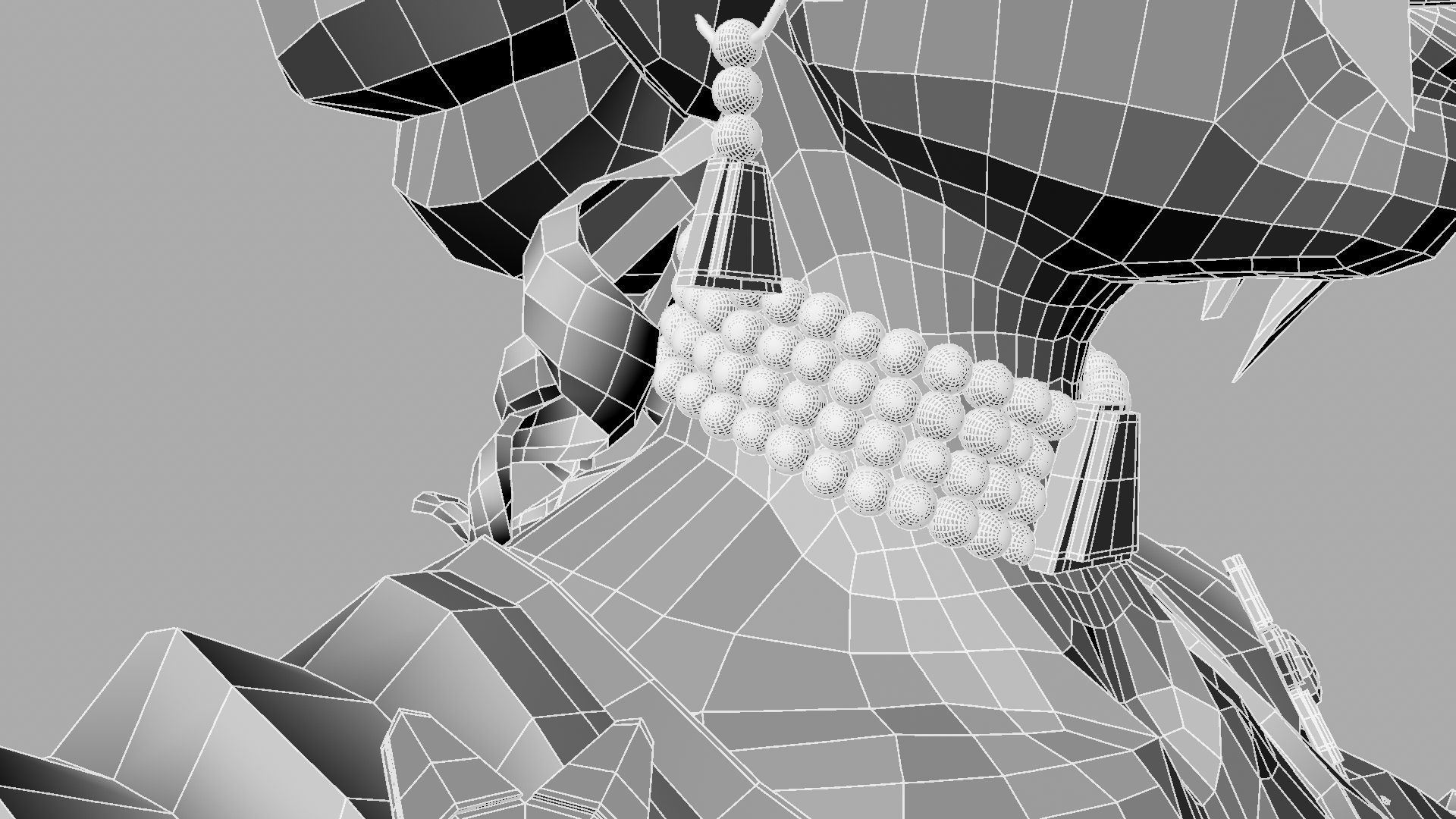 Queen woman wearing crown 3D model_52