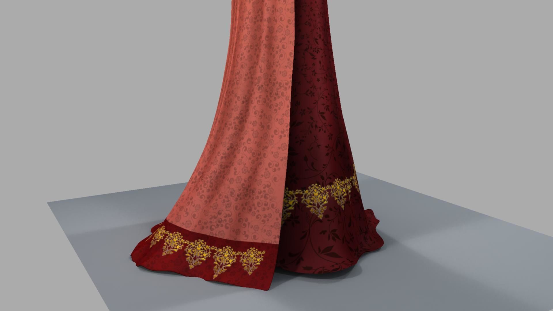 Queen woman wearing crown 3D model_5