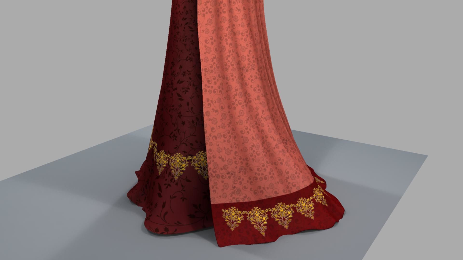 Queen woman wearing crown 3D model_8
