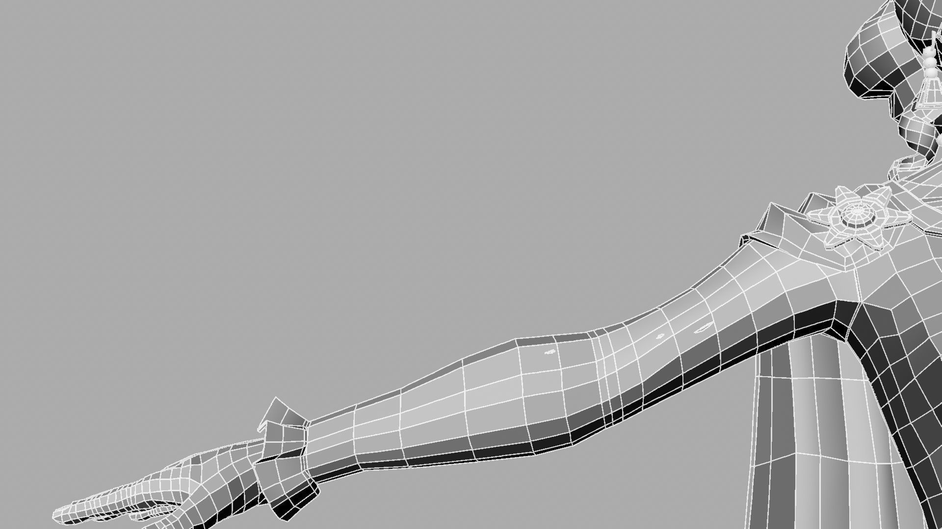 Queen woman wearing crown 3D model_44