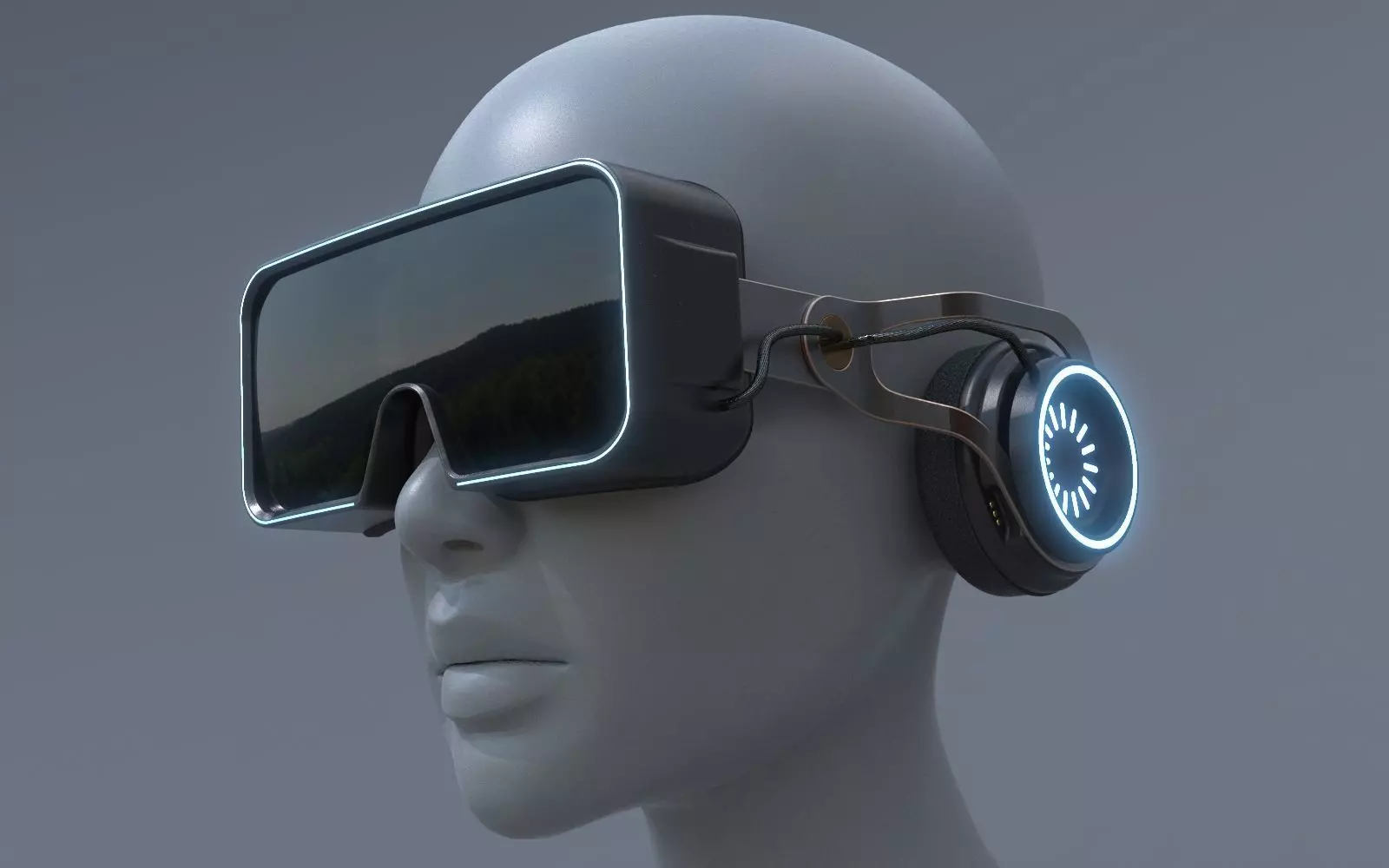 Sci Fi VR AR Headset Glasses 3D model