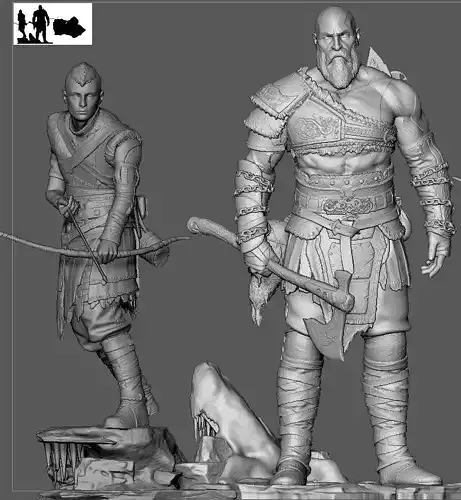 Kratos and Atreus  3D Model Collection