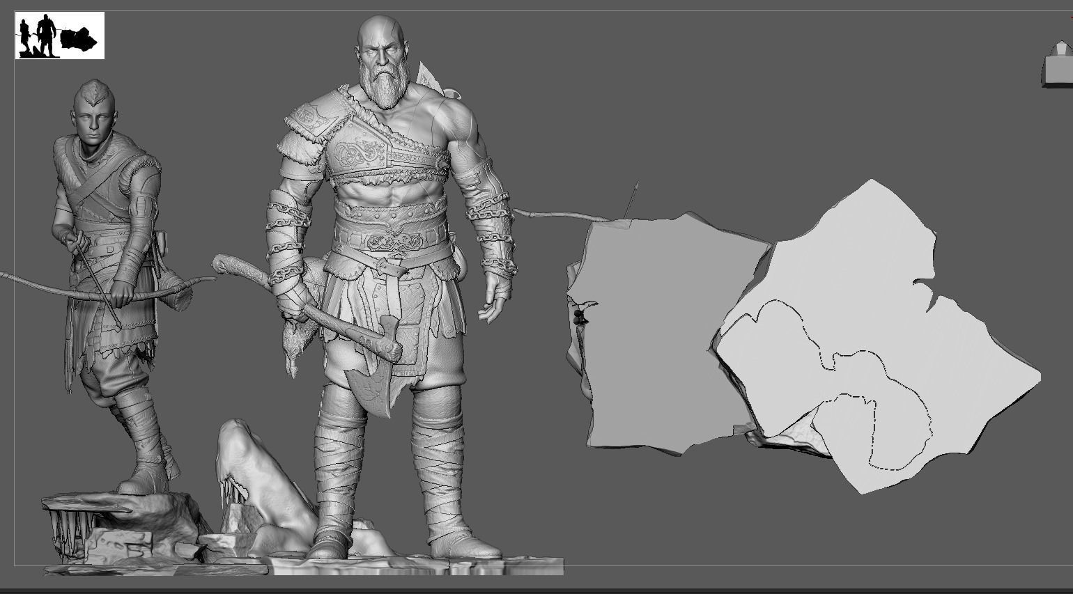 Kratos and Atreus  3D Model Collection_4