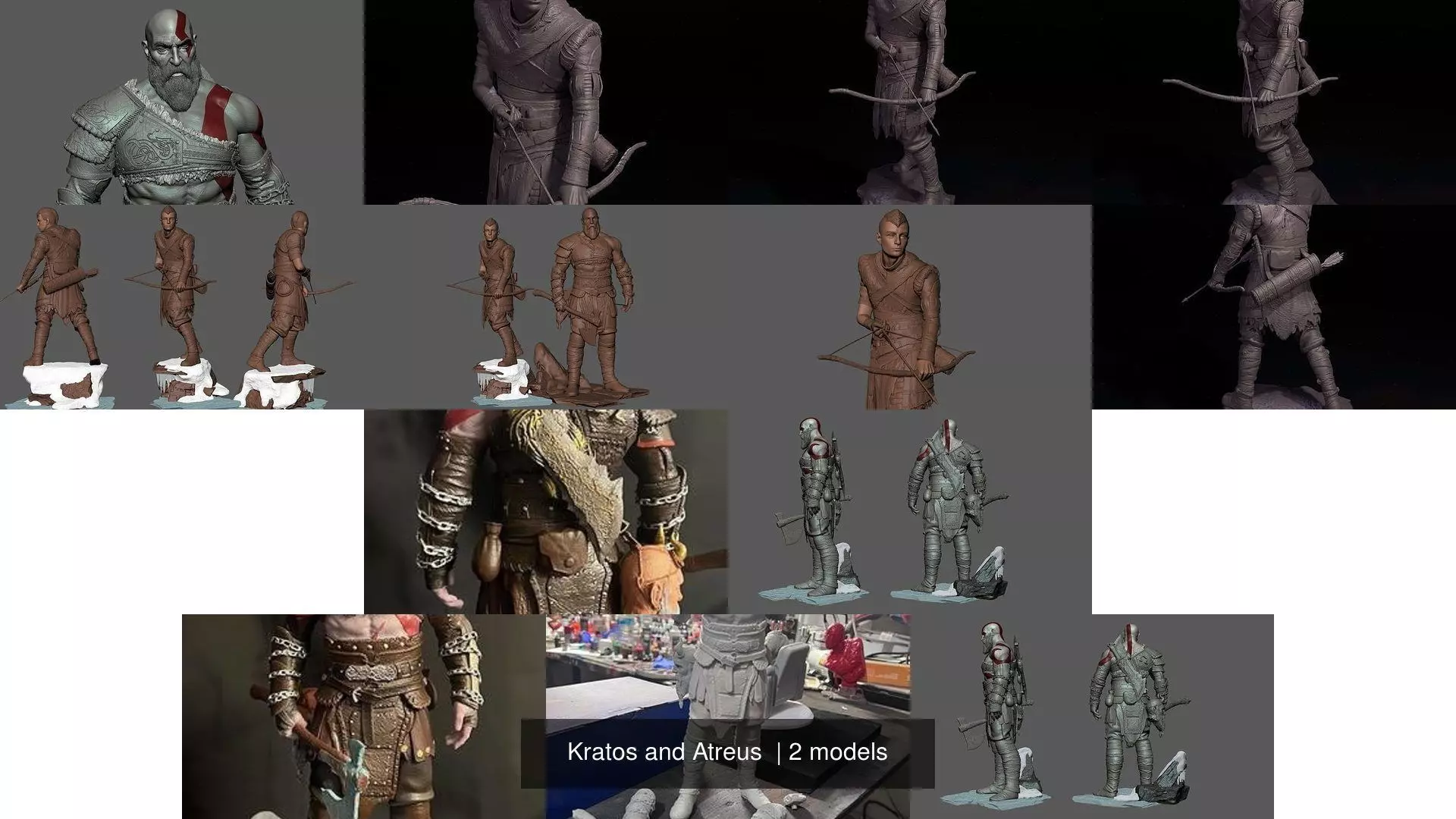 Kratos and Atreus  3D Model Collection_1
