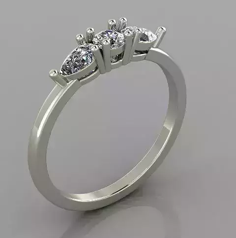 Trilogy Ring 3d print model