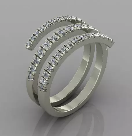 Spiral Ring 3d print model 3D print model_0
