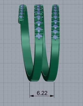 Spiral Ring 3d print model 3D print model_4