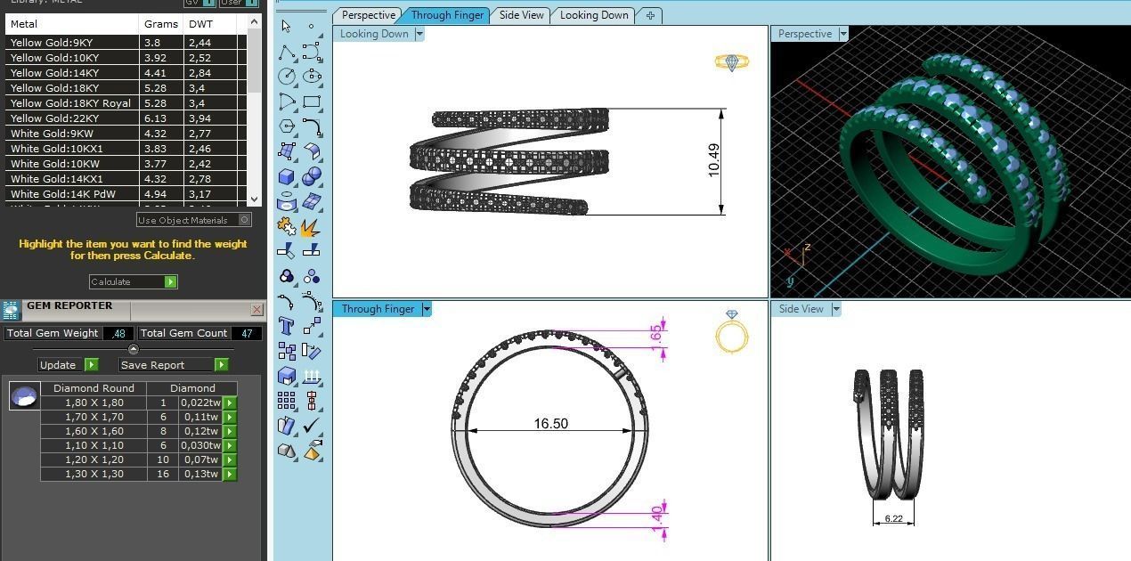 Spiral Ring 3d print model 3D print model_1