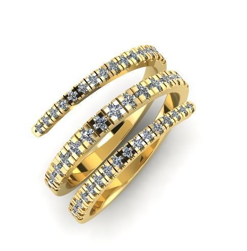 Spiral Ring 3d print model 3D print model_3