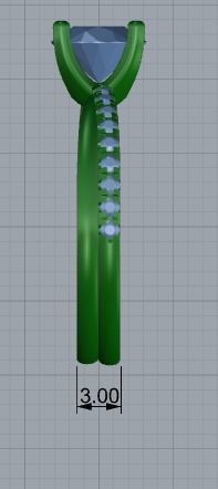 Solitaire Ring for woman 3D print model_5