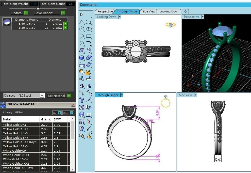 Solitaire Ring for woman 3D print model_1