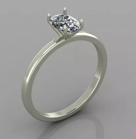 Solitaire Ring 3d print model 3D print model