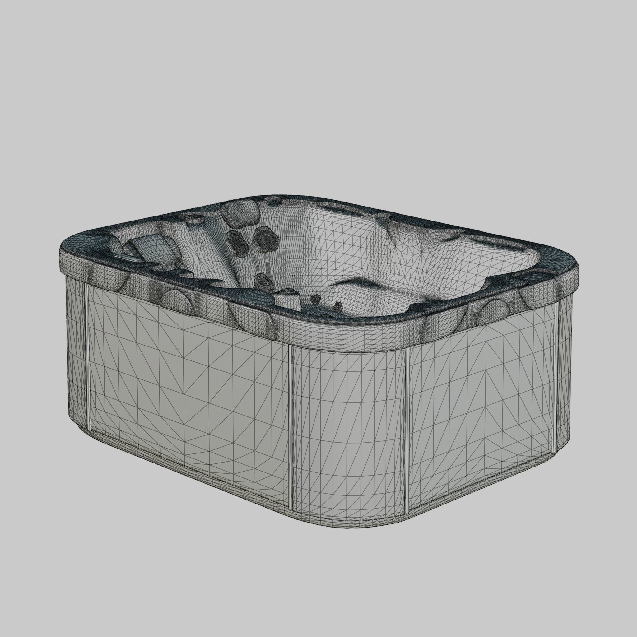 3D model of Hot Tub Jacuzzi D1 Spas Tria 36 Low-poly 3D model_4