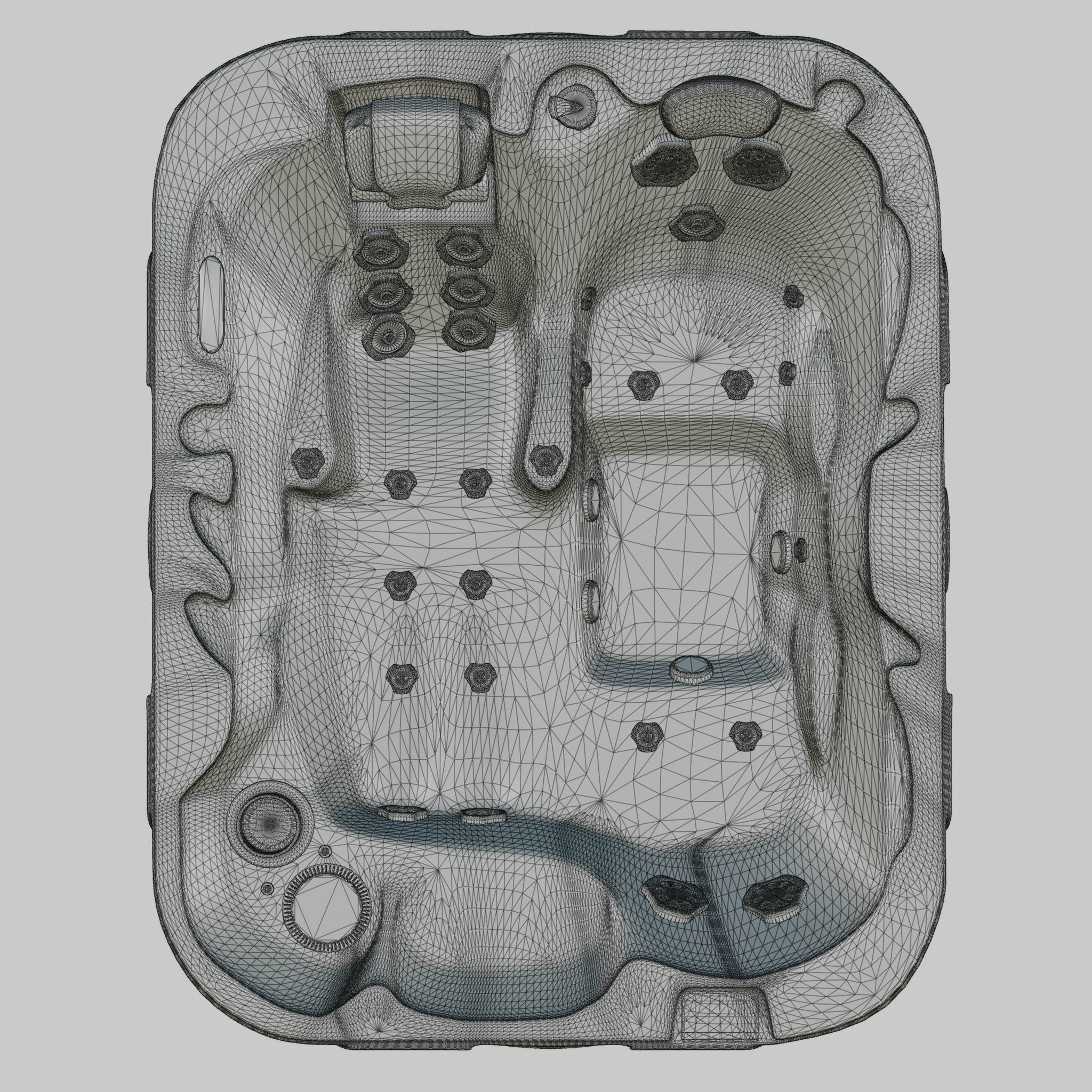 3D model of Hot Tub Jacuzzi D1 Spas Tria 36 Low-poly 3D model_7