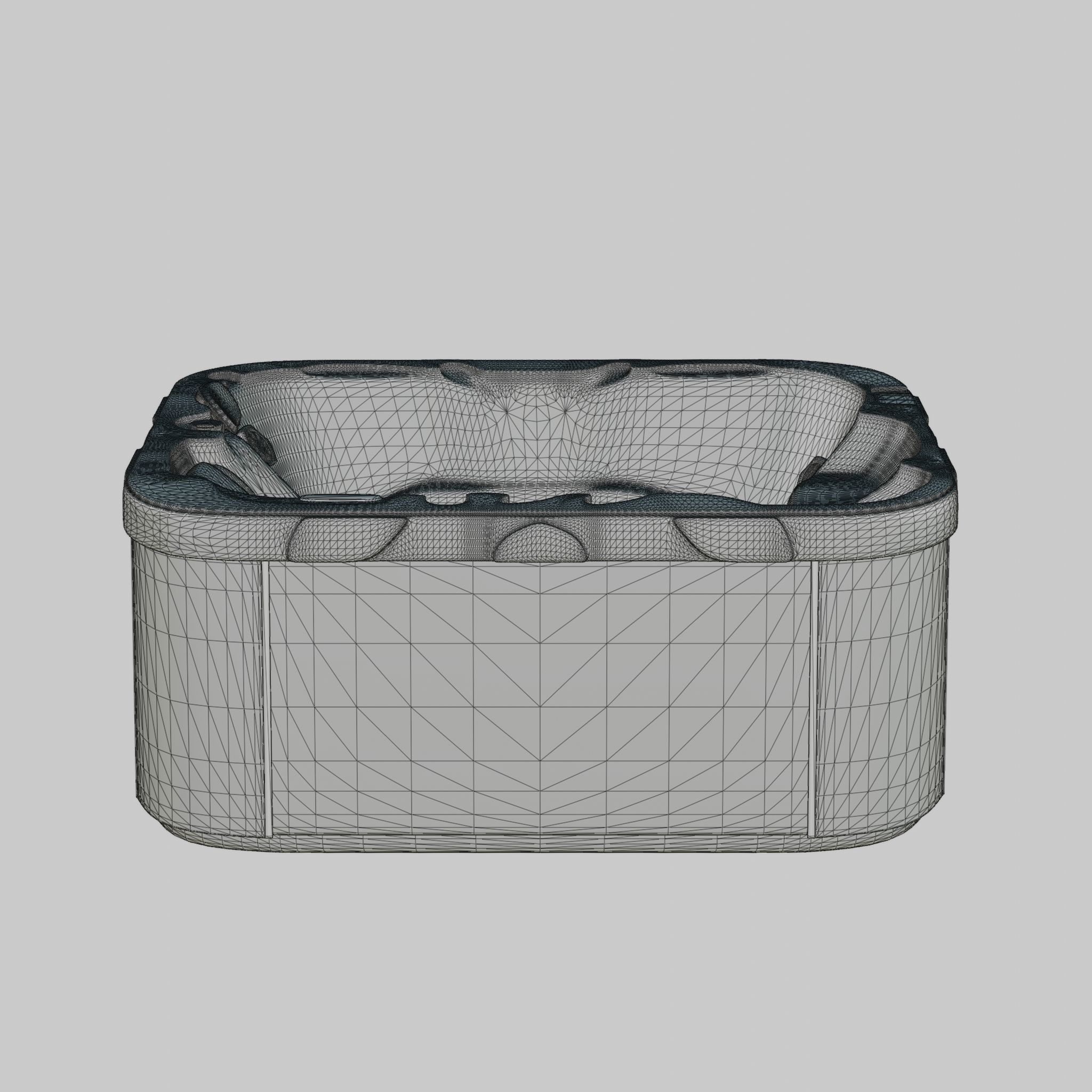 3D model of Hot Tub Jacuzzi D1 Spas Tria 36 Low-poly 3D model_6